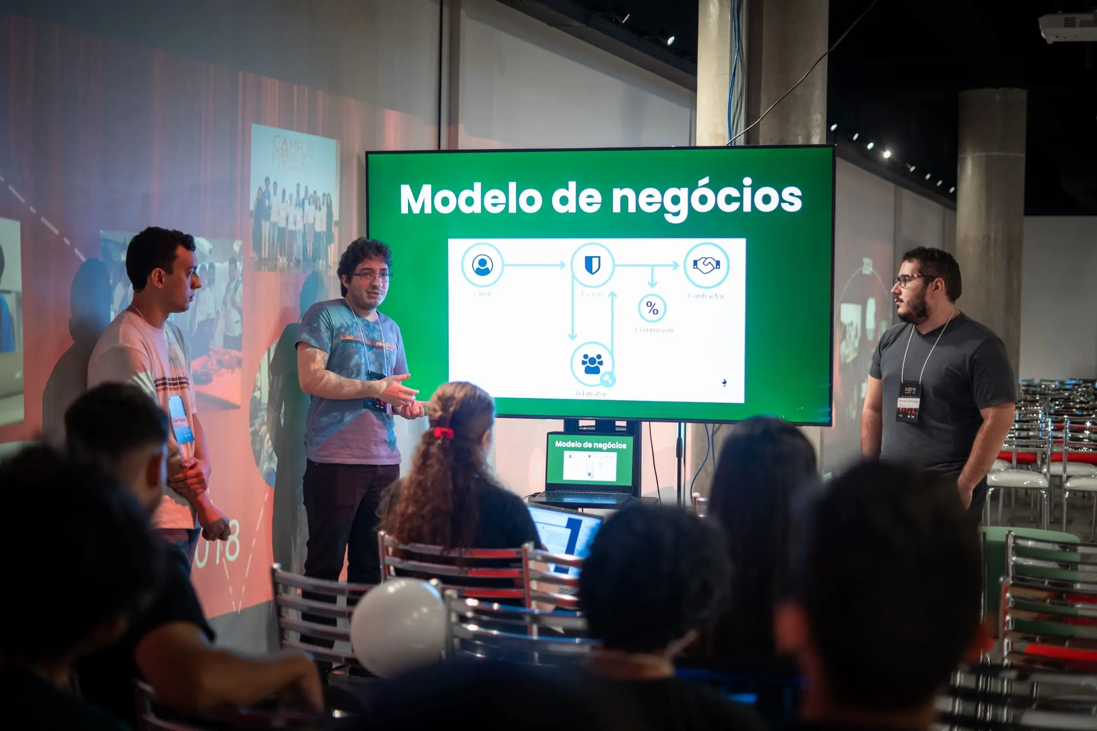 Foto da Apresentação teste na Campus Mobile